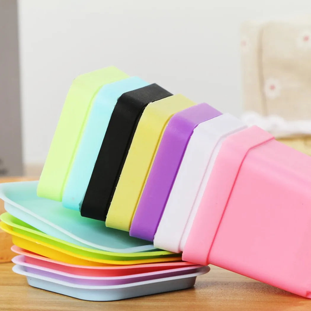 20pcs Mini Basin Square Flower Pot Succulent Plant Trays Color Mixing Home Office Decor DIY Garden Supplies