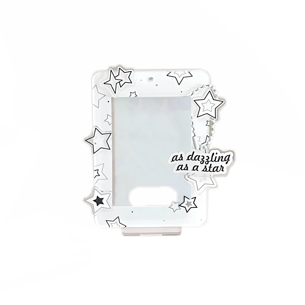 INS Star Acrylic Photocard Holder Korean Ins Idols Photo Frame 3 Inch Cute Sweet Card Display Stand Desktop Decor Card Sleeve