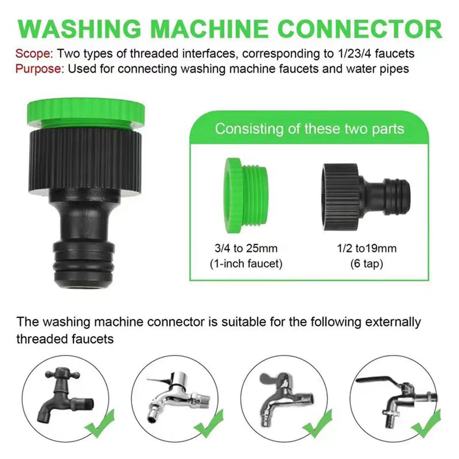 25FT-200FT Expandable Magic Hose Lightweight Design Durable Materials 7 Water Spraying Functions Gun Home Garden Watering Tools