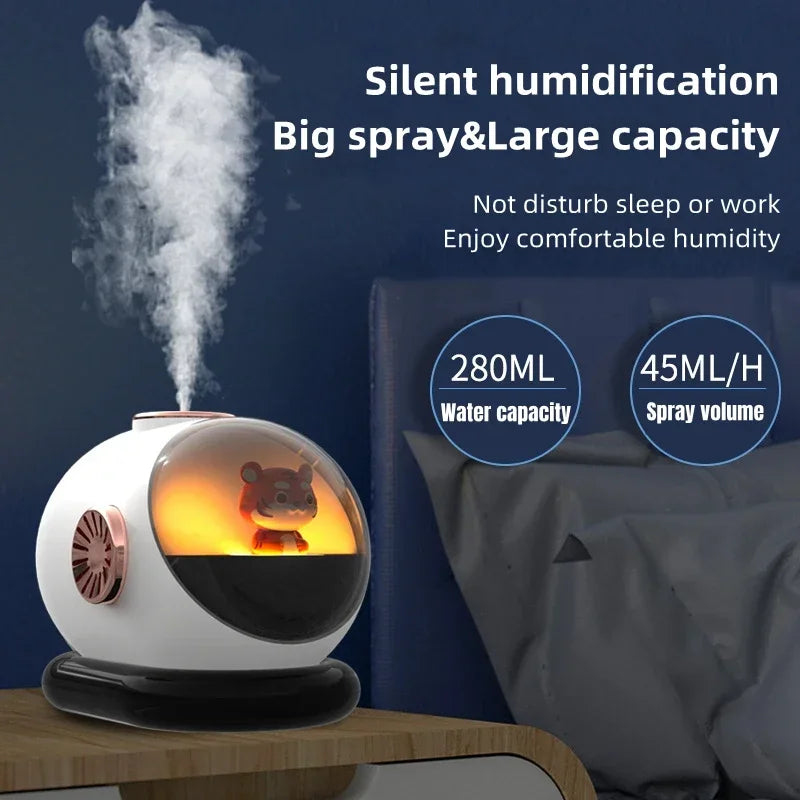 Creative Submarine Air Humidifier Purifier USB Charging 1200mAh Battery Portable Wireless Ultrasonic Cool Mist Table Humidifier