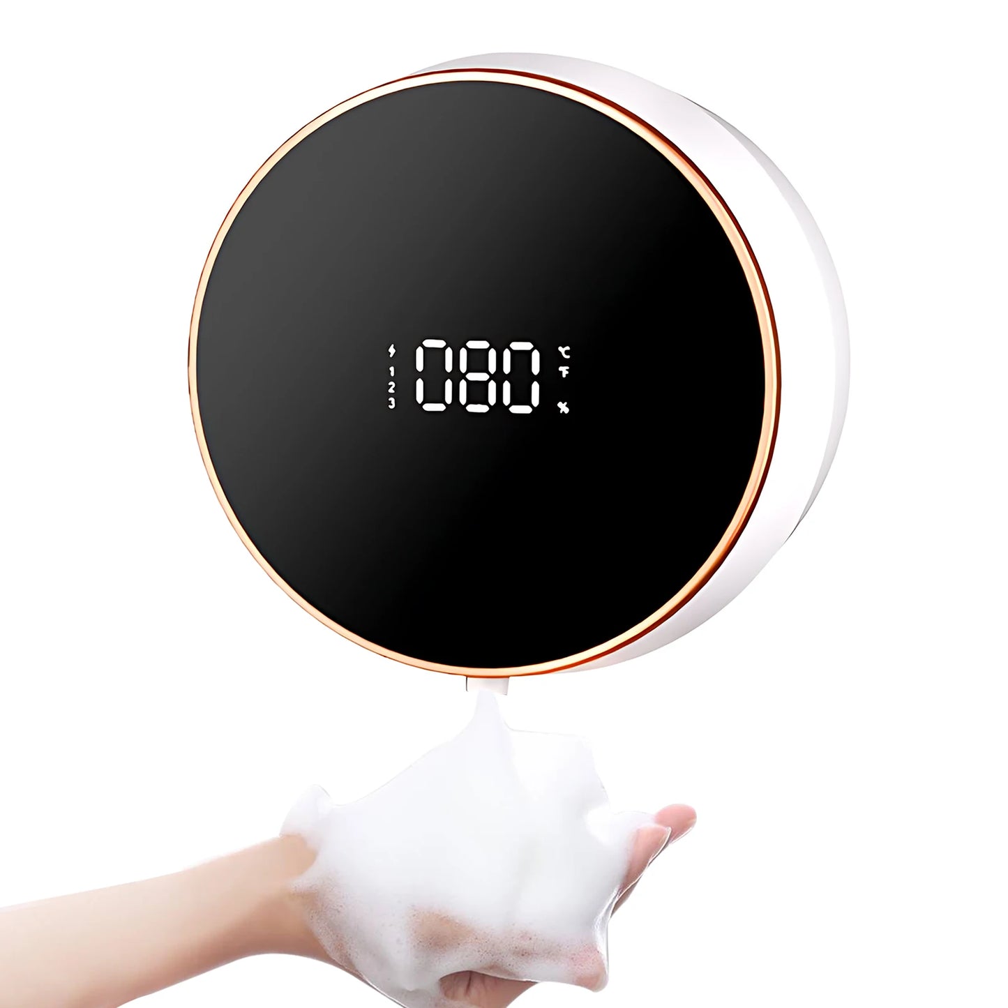 Automatic Foaming Hand Soap Dispenser Touchless Wall Mount No Drilling 300ml 3 Levels Adjustable for Bathroom Kitchen Laundry