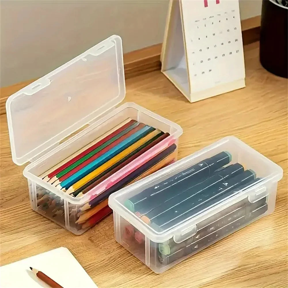 1pc Lightweight Translucent Pencil Case: Big Capacity & Frosted Design - Perfect For School Supplies, Student Pencil Case, Pract