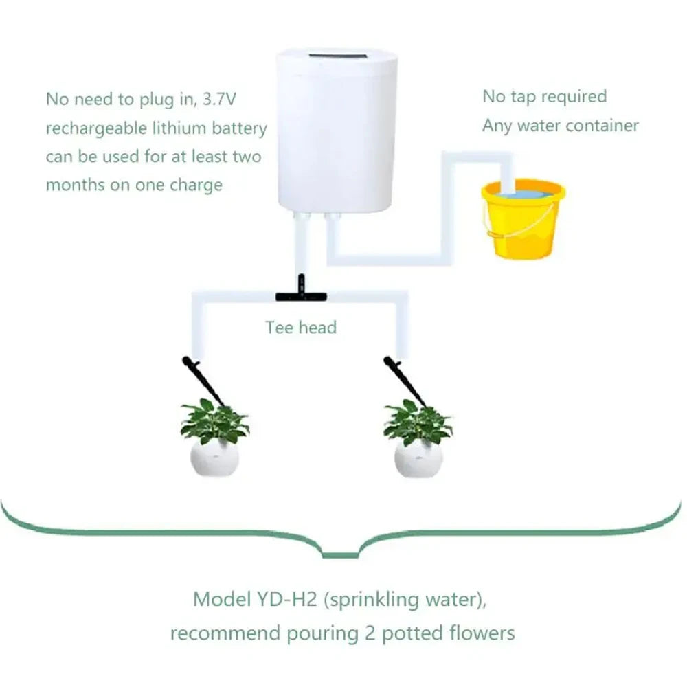 2-8 Head Self-Watering Kits Intelligent Drip Irrigation Automatic Watering System Kits Plant Watering Spike Device Water Dripper