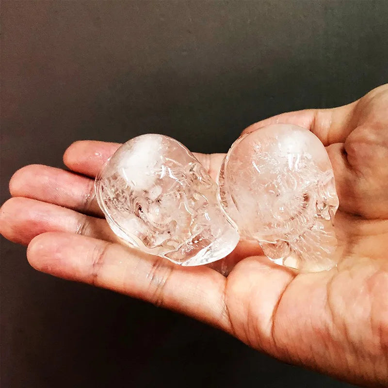 3D Skull Silicone Jello Ice Mold Flexible Cube Maker Tray for Halloween and Christmas Party for Whiskey and Cocktails Black