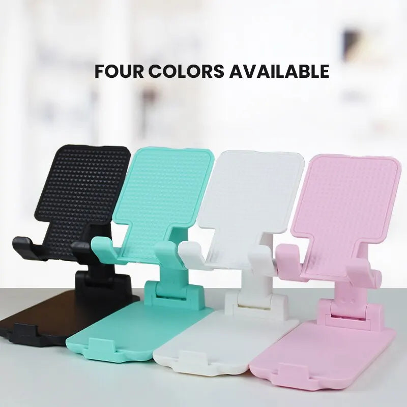 Foldable Phone Stand Adjustable Angle And Height With Silicone Pad Suitable For Desktop Fully Foldable Phone Stand Compatible