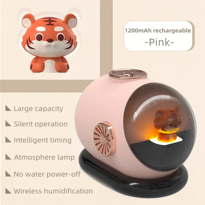 Creative Submarine Air Humidifier Purifier USB Charging 1200mAh Battery Portable Wireless Ultrasonic Cool Mist Table Humidifier