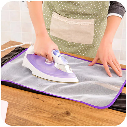 Temperature Resistance Ironing Scorch Heat Insulation Pad Mat Household Mesh Ironing Board Protective Cloth Cover (Random Color)