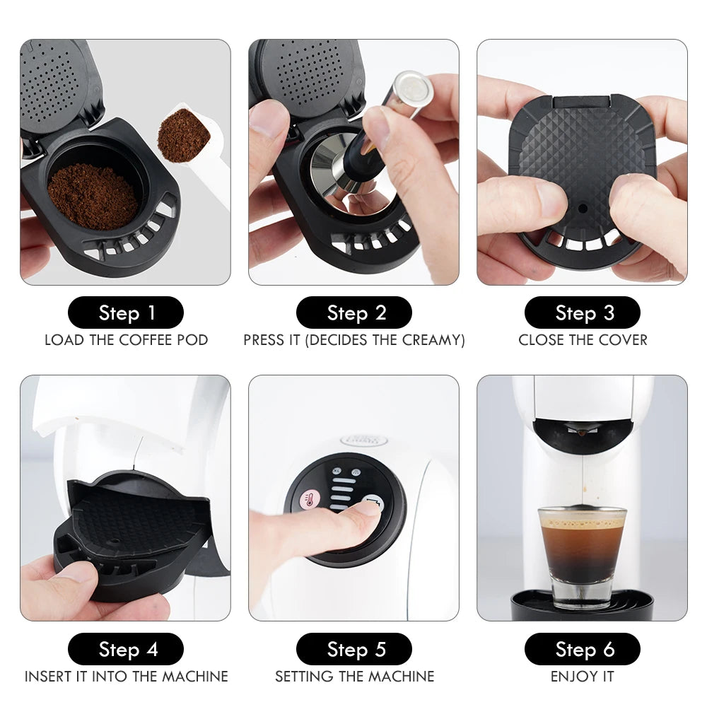 ICafilas Adapter for Dolce Gusto PICCOLO XS/Genio S Machine Lumio DG325 Coffee Maker Filter Pod Espresso Coffeeware