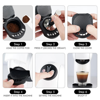 ICafilas Adapter for Dolce Gusto PICCOLO XS/Genio S Machine Lumio DG325 Coffee Maker Filter Pod Espresso Coffeeware