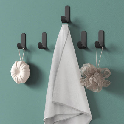 6pcs Multi-purpose Wall Organizer Hook Behind-door Key Cloth Hanger Hook Bathroom Robe Towel Holder Rack Kitchen Hardware Shelf