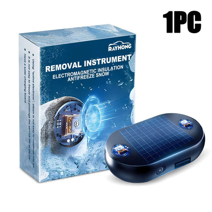Snow Plow Antifreeze Car Electromagnetic Molecular Defroster Front Rear Windshield Car Snow Removal Instrument Solar Antifreeze