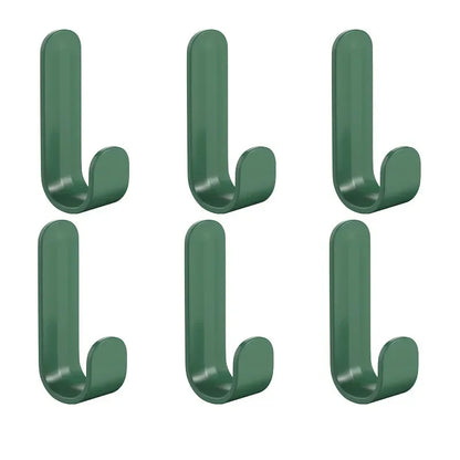 6pcs Multi-purpose Wall Organizer Hook Behind-door Key Cloth Hanger Hook Bathroom Robe Towel Holder Rack Kitchen Hardware Shelf