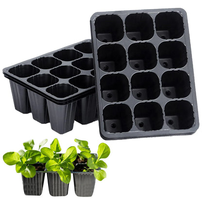 12 Holes Vegetable Seedling Pots Seedling Tray Garden Pots Durable Seed Germination Plant Flower Pots Grow Box For Planting