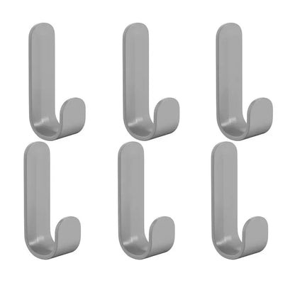 6pcs Multi-purpose Wall Organizer Hook Behind-door Key Cloth Hanger Hook Bathroom Robe Towel Holder Rack Kitchen Hardware Shelf