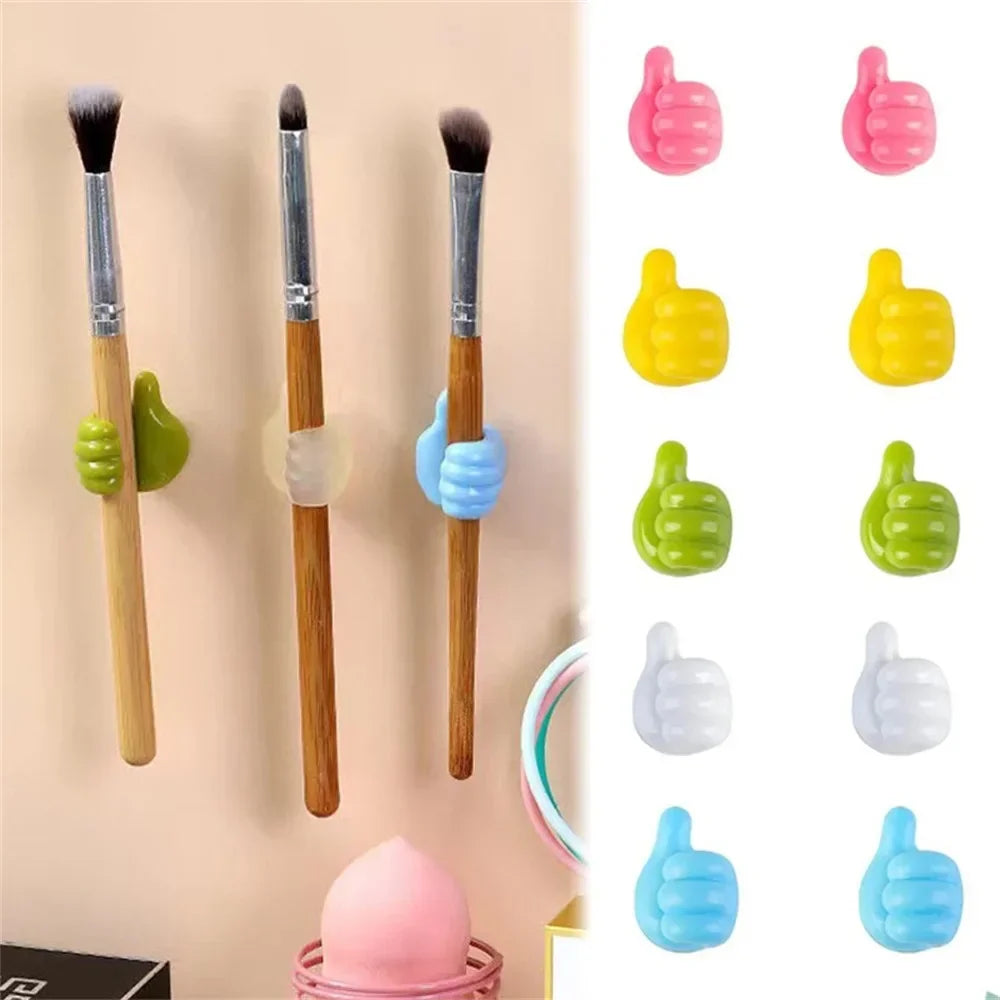 Hand-shaped Rubber Holder Glasses Cable Power Cord Charging Line Self Adhesive Mini Hook Storage Organizer Gadget Car Accessories