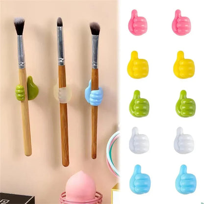 Hand-shaped Rubber Holder Glasses Cable Power Cord Charging Line Self Adhesive Mini Hook Storage Organizer Gadget Car Accessories