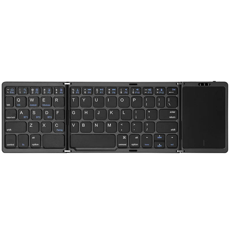 Mini Keyboard Wireless Folding Keyboard Bluetooth Foldable Keyboard With Touchpad for Windows Android iPad Phone PC Rechargeable