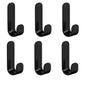 6pcs Multi-purpose Wall Organizer Hook Behind-door Key Cloth Hanger Hook Bathroom Robe Towel Holder Rack Kitchen Hardware Shelf