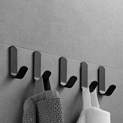 6pcs Multi-purpose Wall Organizer Hook Behind-door Key Cloth Hanger Hook Bathroom Robe Towel Holder Rack Kitchen Hardware Shelf