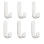 6pcs Multi-purpose Wall Organizer Hook Behind-door Key Cloth Hanger Hook Bathroom Robe Towel Holder Rack Kitchen Hardware Shelf