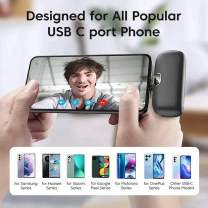 Mini Power Bank 30000mAh Portable Mobile Phone Charger External Battery Power Bank Plug Play Type-C For iPhone Samsung Huawei