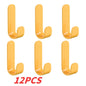6pcs Multi-purpose Wall Organizer Hook Behind-door Key Cloth Hanger Hook Bathroom Robe Towel Holder Rack Kitchen Hardware Shelf