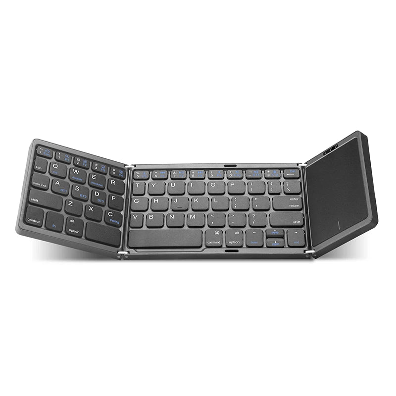 Mini Keyboard Wireless Folding Keyboard Bluetooth Foldable Keyboard With Touchpad for Windows Android iPad Phone PC Rechargeable