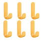 6pcs Multi-purpose Wall Organizer Hook Behind-door Key Cloth Hanger Hook Bathroom Robe Towel Holder Rack Kitchen Hardware Shelf