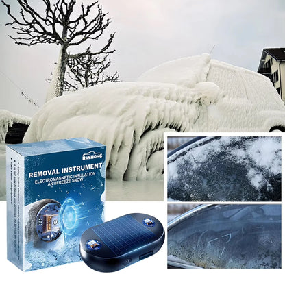 Snow Plow Antifreeze Car Electromagnetic Molecular Defroster Front Rear Windshield Car Snow Removal Instrument Solar Antifreeze