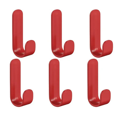 6pcs Multi-purpose Wall Organizer Hook Behind-door Key Cloth Hanger Hook Bathroom Robe Towel Holder Rack Kitchen Hardware Shelf
