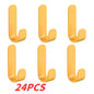 6pcs Multi-purpose Wall Organizer Hook Behind-door Key Cloth Hanger Hook Bathroom Robe Towel Holder Rack Kitchen Hardware Shelf