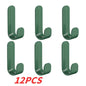 6pcs Multi-purpose Wall Organizer Hook Behind-door Key Cloth Hanger Hook Bathroom Robe Towel Holder Rack Kitchen Hardware Shelf