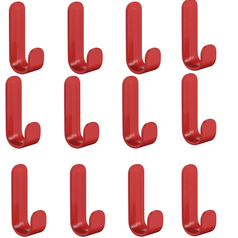 6pcs Multi-purpose Wall Organizer Hook Behind-door Key Cloth Hanger Hook Bathroom Robe Towel Holder Rack Kitchen Hardware Shelf