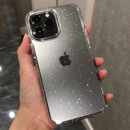 Luxury Clear Glitter Case For iPhone 16 15 14 13 12 11 Pro Max X XS Max XR 7 8 Plus Soft Transparent Silicone Cover