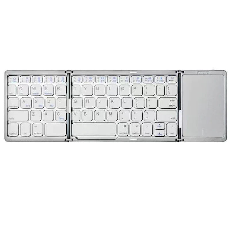 Mini Keyboard Wireless Folding Keyboard Bluetooth Foldable Keyboard With Touchpad for Windows Android iPad Phone PC Rechargeable