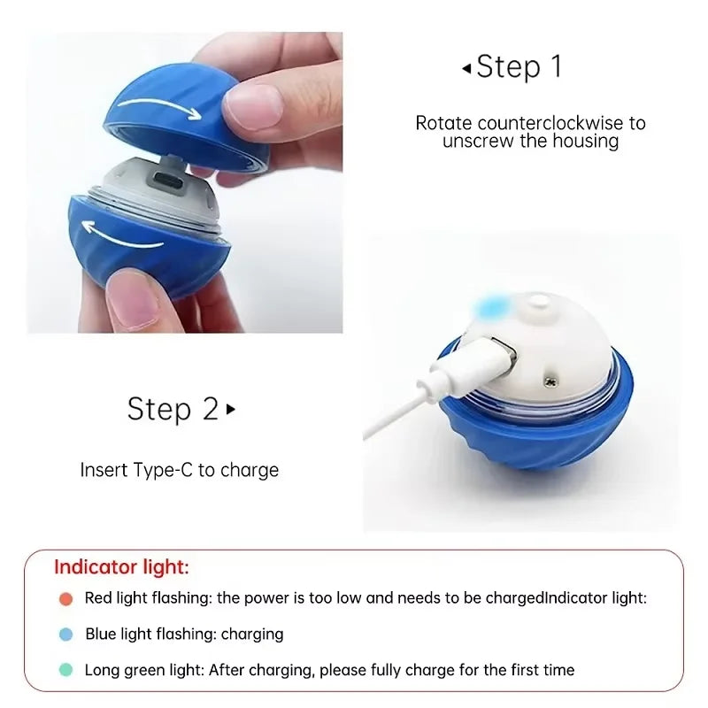 Pet Toy Ball Electric Interactive Game Automatic Smart Jumping Rolling Ball Rechargeable Moving Puppy Cat Entertainment Toys