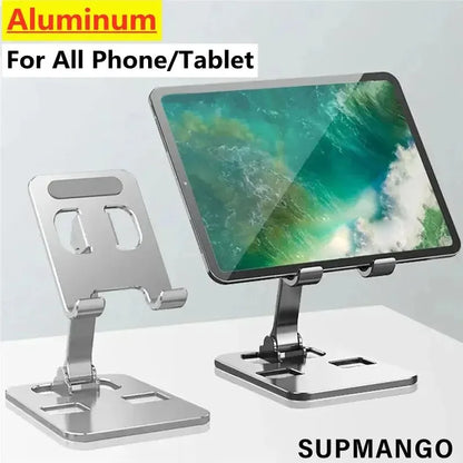 Universal Aluminum Alloy Portable Tablet Holder Mount For iPad Adjustable Flexible Folding Lazy Desktop Live Mobile Phone Stand