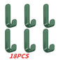 6pcs Multi-purpose Wall Organizer Hook Behind-door Key Cloth Hanger Hook Bathroom Robe Towel Holder Rack Kitchen Hardware Shelf