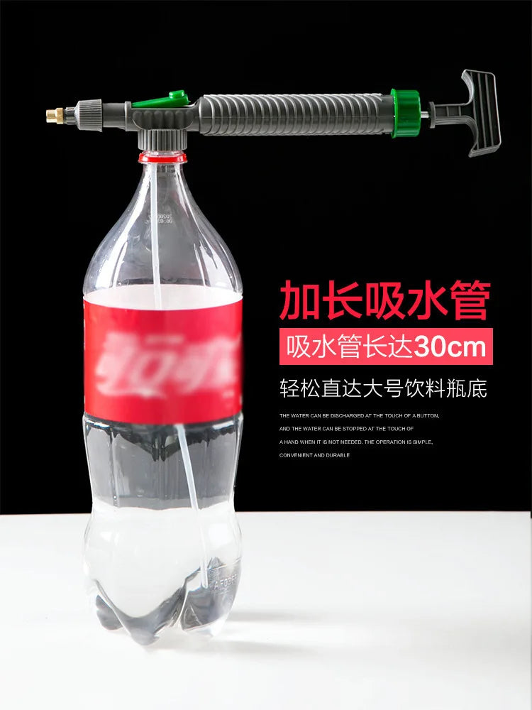 High Pressure Air Pump Manual Sprayer Adjustable Drink Bottle Spray Head Nozzle Garden Watering Tool Sprayer Agriculture Tools