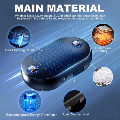 Snow Plow Antifreeze Car Electromagnetic Molecular Defroster Front Rear Windshield Car Snow Removal Instrument Solar Antifreeze