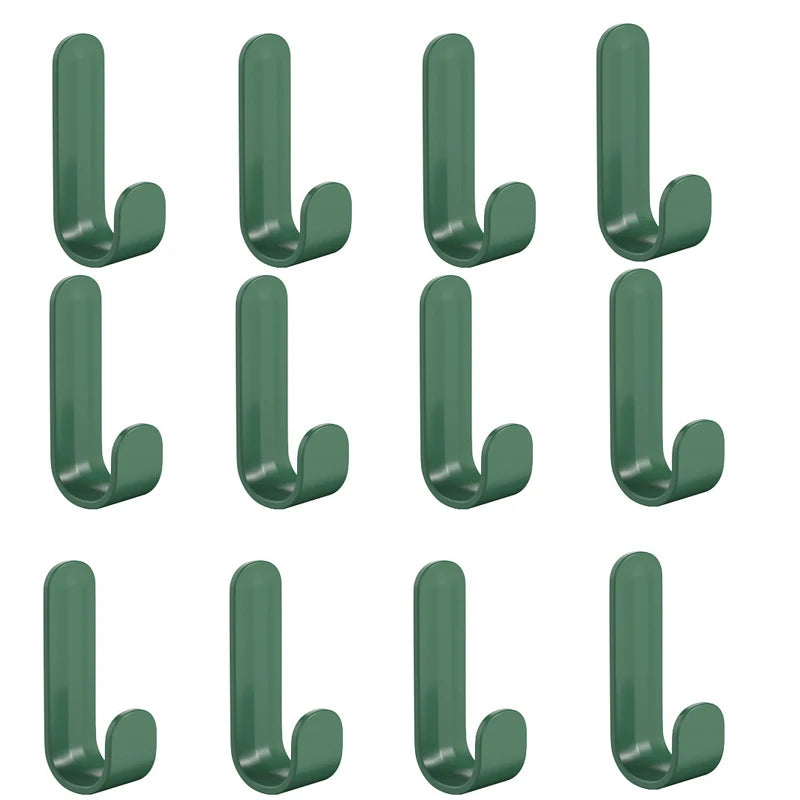 6pcs Multi-purpose Wall Organizer Hook Behind-door Key Cloth Hanger Hook Bathroom Robe Towel Holder Rack Kitchen Hardware Shelf