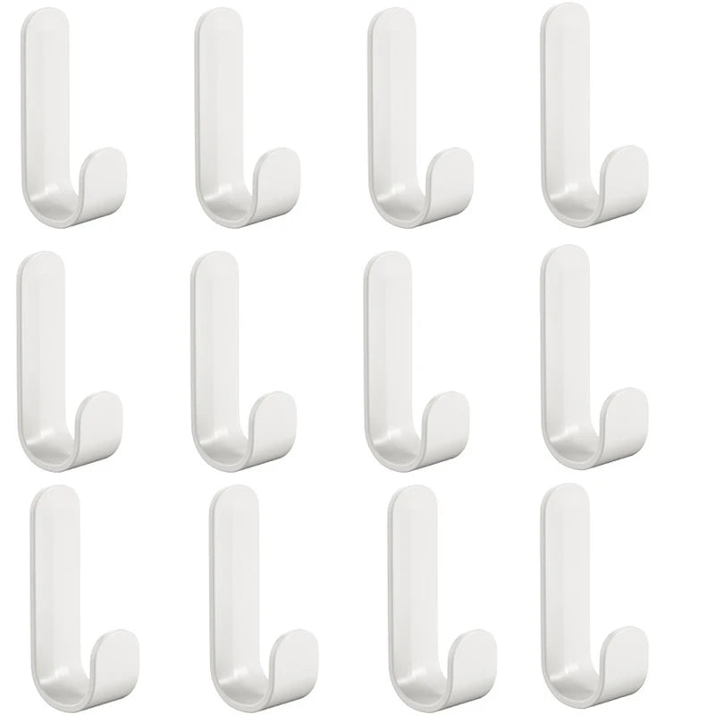 6pcs Multi-purpose Wall Organizer Hook Behind-door Key Cloth Hanger Hook Bathroom Robe Towel Holder Rack Kitchen Hardware Shelf
