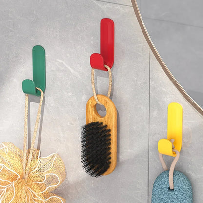 6pcs Multi-purpose Wall Organizer Hook Behind-door Key Cloth Hanger Hook Bathroom Robe Towel Holder Rack Kitchen Hardware Shelf