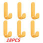 6pcs Multi-purpose Wall Organizer Hook Behind-door Key Cloth Hanger Hook Bathroom Robe Towel Holder Rack Kitchen Hardware Shelf