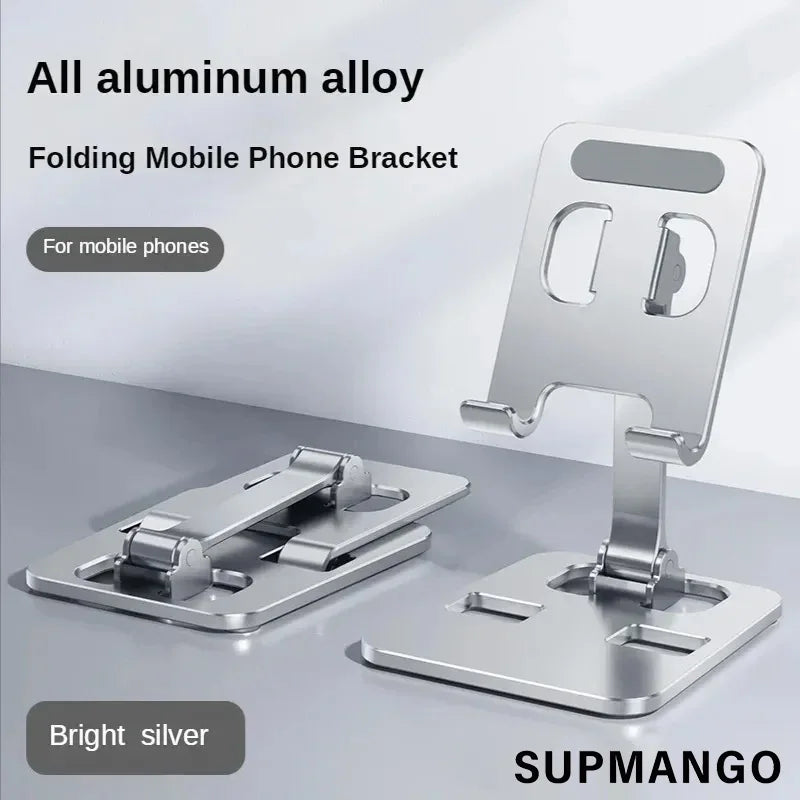 Universal Aluminum Alloy Portable Tablet Holder Mount For iPad Adjustable Flexible Folding Lazy Desktop Live Mobile Phone Stand